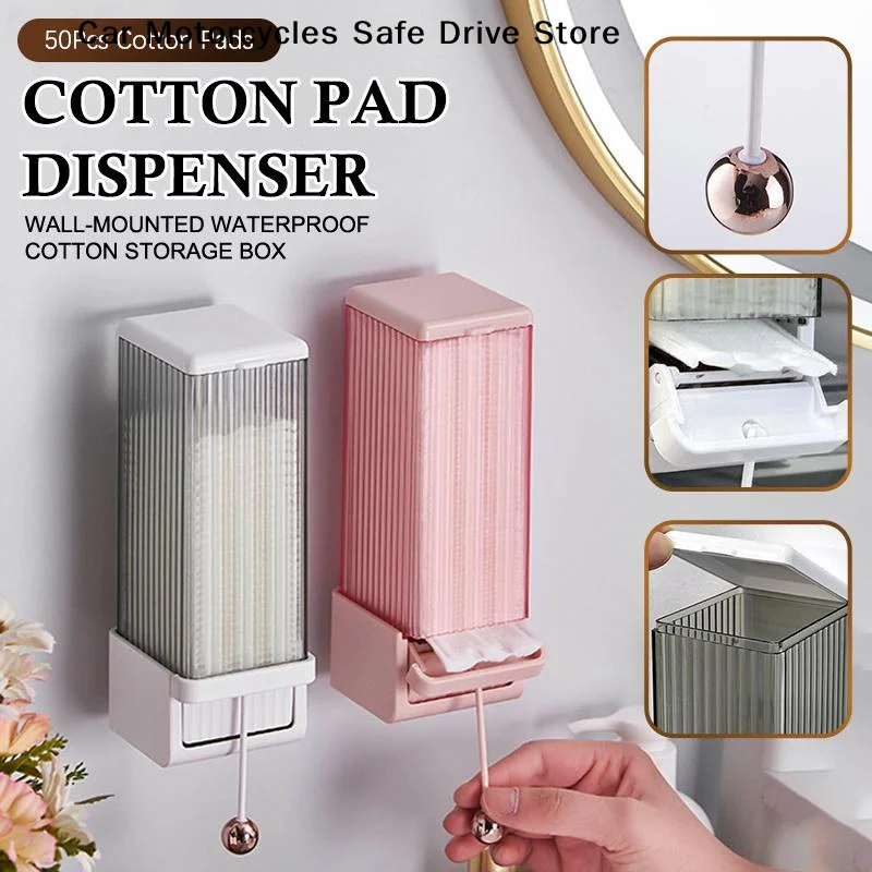 Automatic Cosmetic Cotton Box Easy Installation Dustproof Makeup Remover Cotton Storage Box Cosmetic Makeup Cotton Pad Organizer