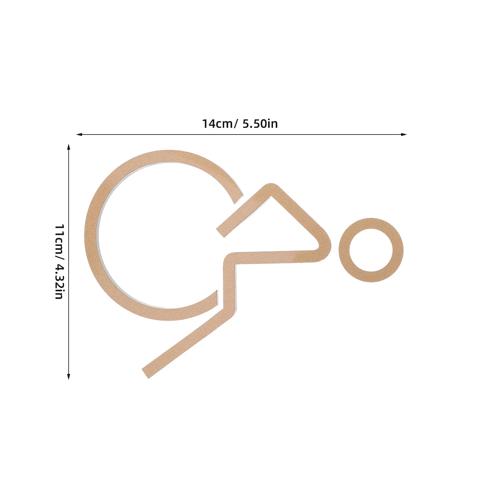 2Pcs Handicap Sign Sticker Acrylic Self-Adhesive Washroom Door Decal Disabled Bathroom Symbol for Business Restaurant