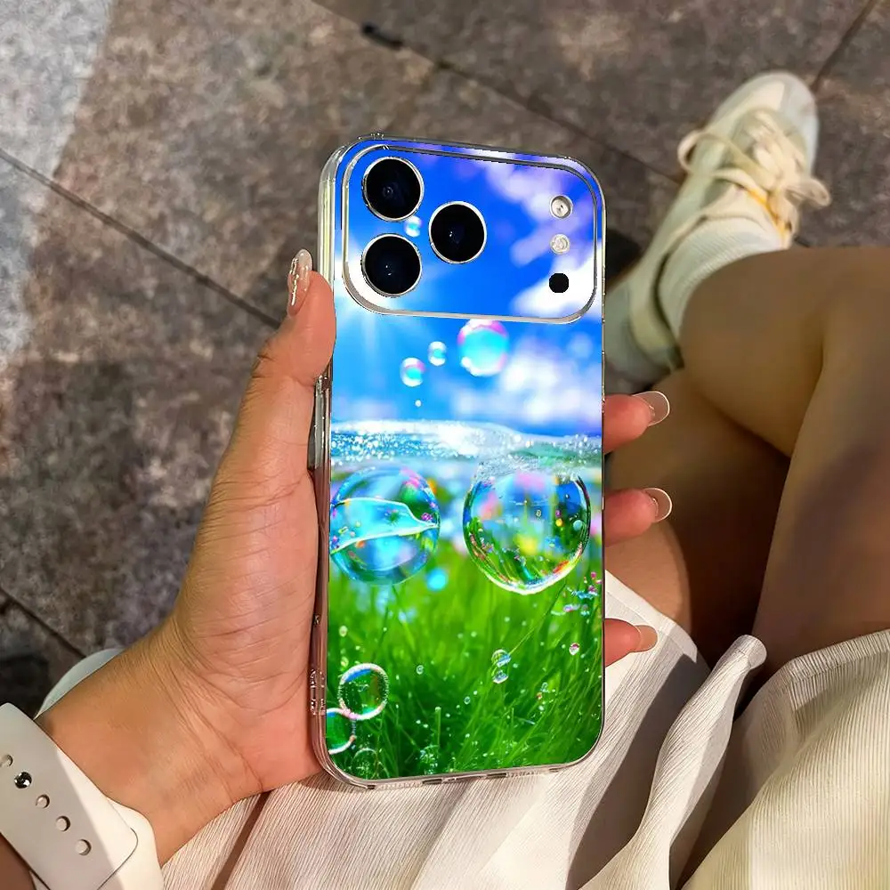 Funda de teléfono Frutiger Aero de arte fresco para iPhone 14,13,12,11,17,16,15,Pro,Max,Plus,X,XS,XR,SE,Mini cubierta suave transparente