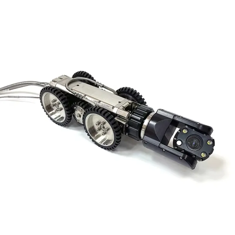 مكافحة الانقلاب الأنابيب الزاحف كاميرا روبوتية المجاري كاميرا روبوت مع منصة الرفع الكهربائية قياس الليزر ل DN150-3000mm #4