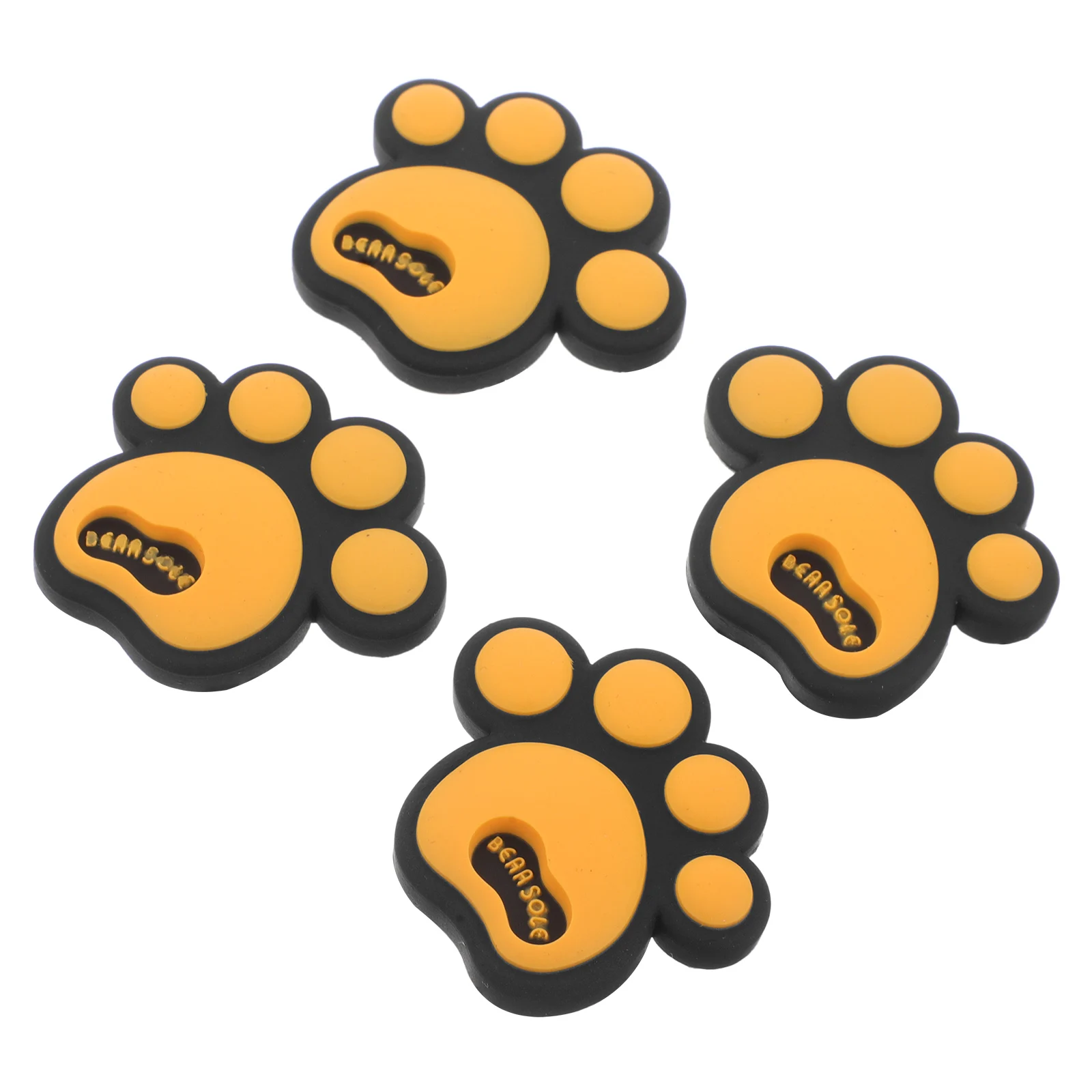 

4pcs Dog Footprint Car Decals Waterproof Stickers Vehicle Decoration Auto Body Badges Antislip Silicone Pads niture