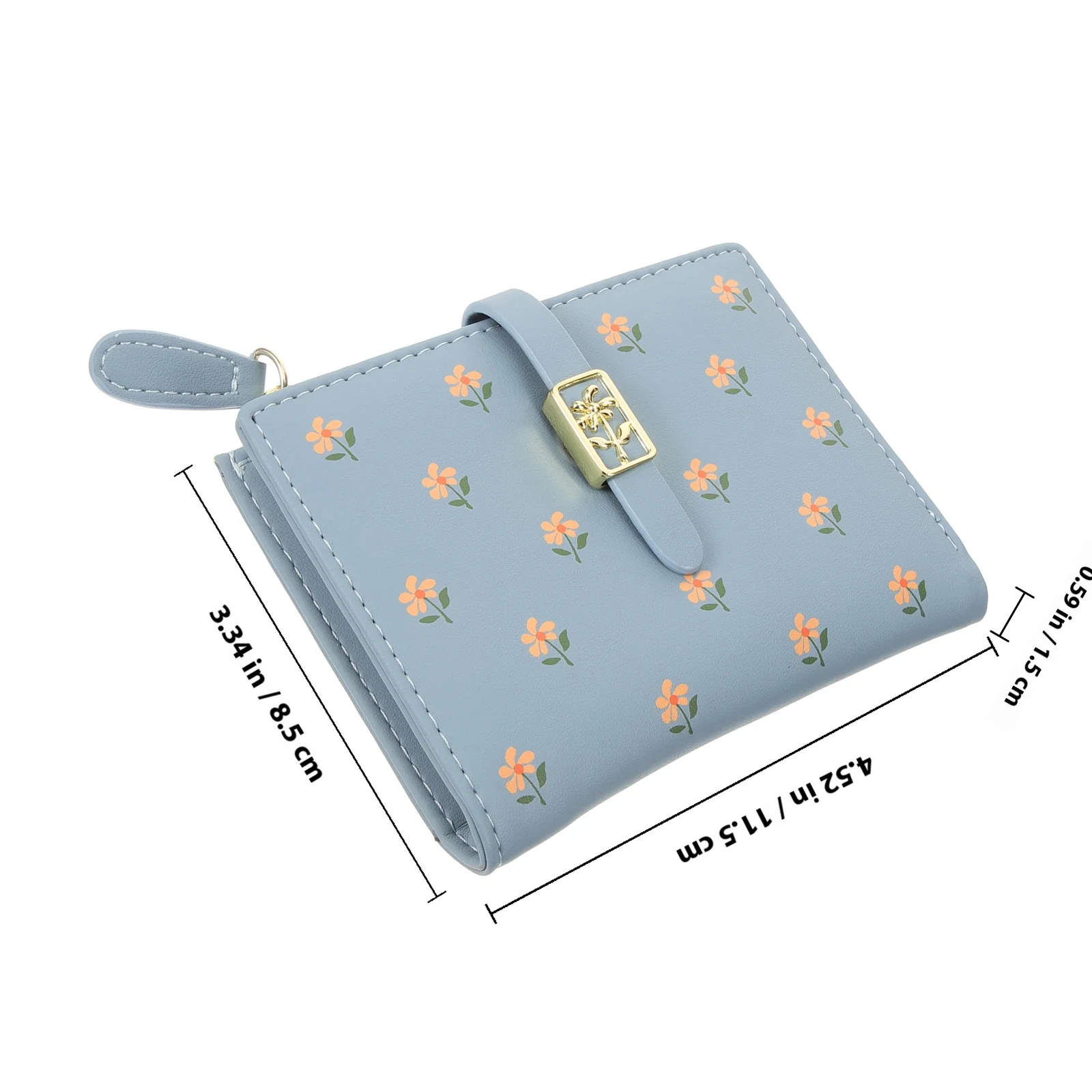 محفظة صغيرة كرتونية لطيفة للنساء محمولة بسحاب، محفظة مدمجة وأنيقة للسيدات، حقيبة للعملات المعدنية، محفظة مزخرفة خفيفة الوزن للسفر #3