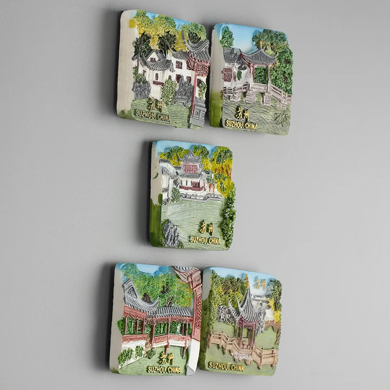 Suzhou tourism commemorative refrigerator sticker 3D