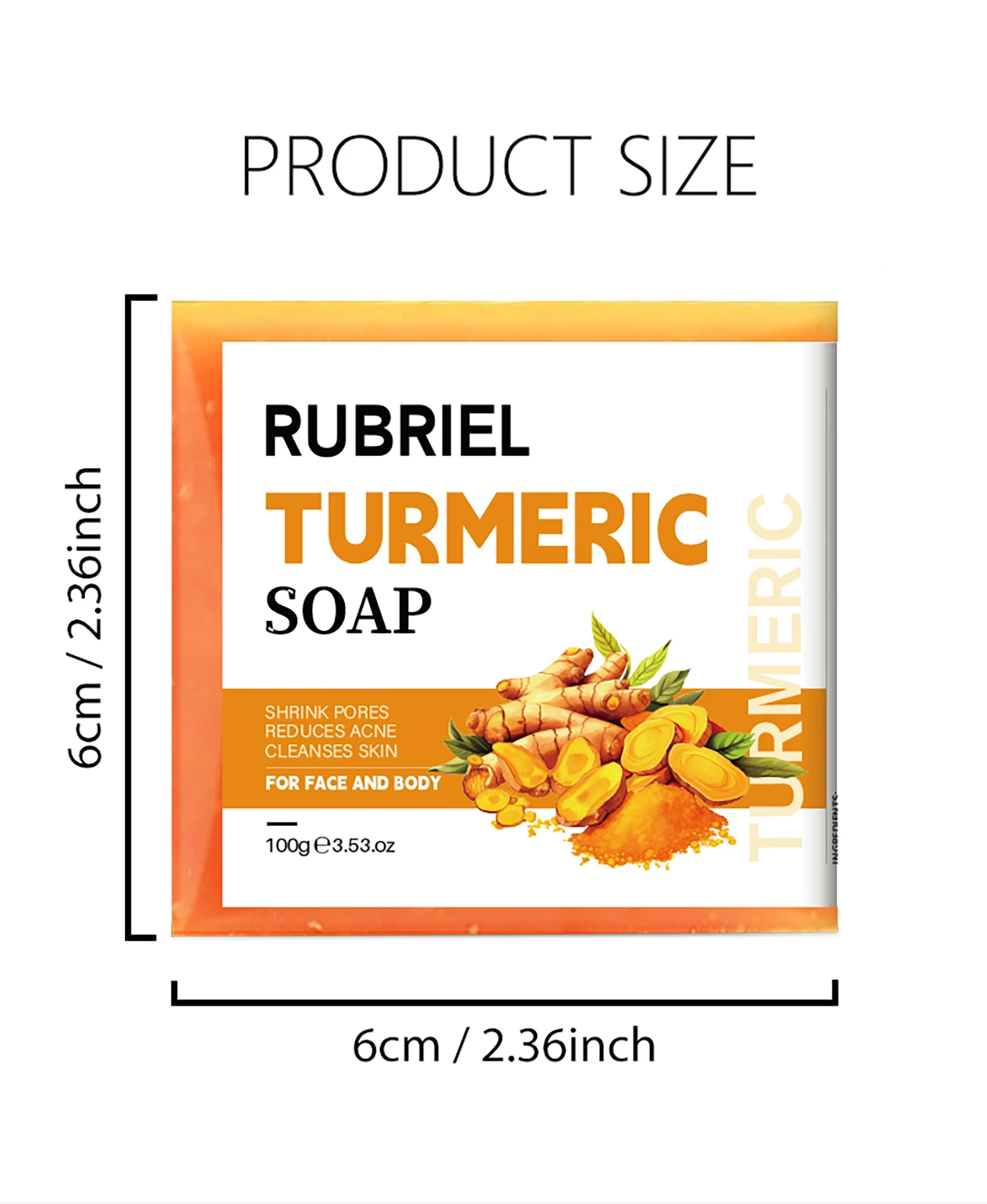 Turmeric Soap Glowing Skin Kit For Dark Spot Skin Whitening Facial Body Hand Make Soap Bar Deep Cleaning Ginger Moisturizing