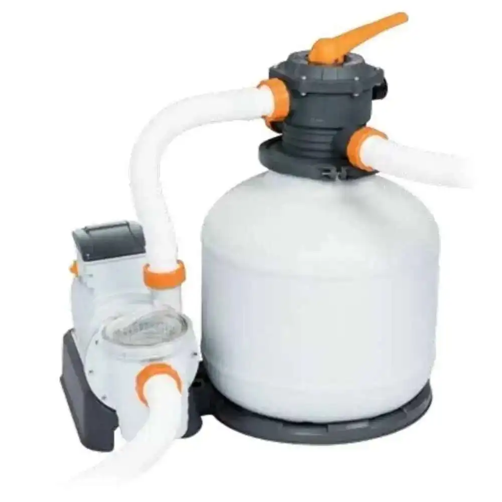 

58486 2600 Gal Durable Corrosion-resistant Sand Filter Pump For 1100-66600L Pool 6-Position Valve Wz Built-in Timer