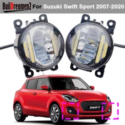 2IN1 Design LED Fog Light Assembly DRL For Suzuki Swift Sport 2007-2020 30W H11 Car Right + Left Fog Lamp with Daylight Function