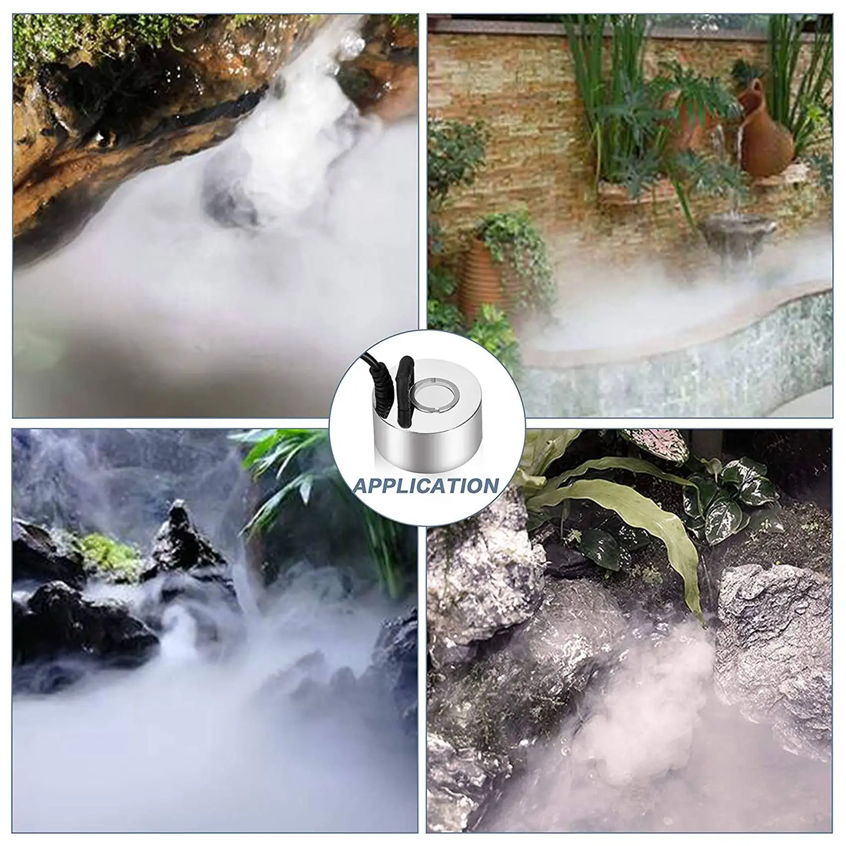 เครื่องละอองขนาดเล็กความชื้นแบบปลั๊ก EU เครื่องพ่นหมอกน้ำน้ำพุบ่อน้ำเครื่องพ่นละอองฝอยหัวปลั๊ก EU