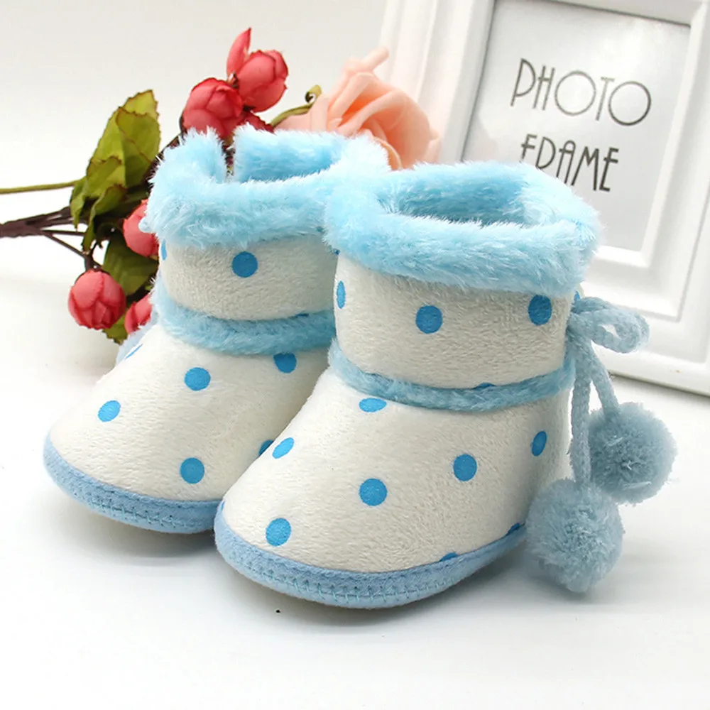 Winter Warm Soft Sole First Walkers Make Noise New Winter Snowy Steps of Elegance Cute and Comfy Princess Boots for Baby Girls