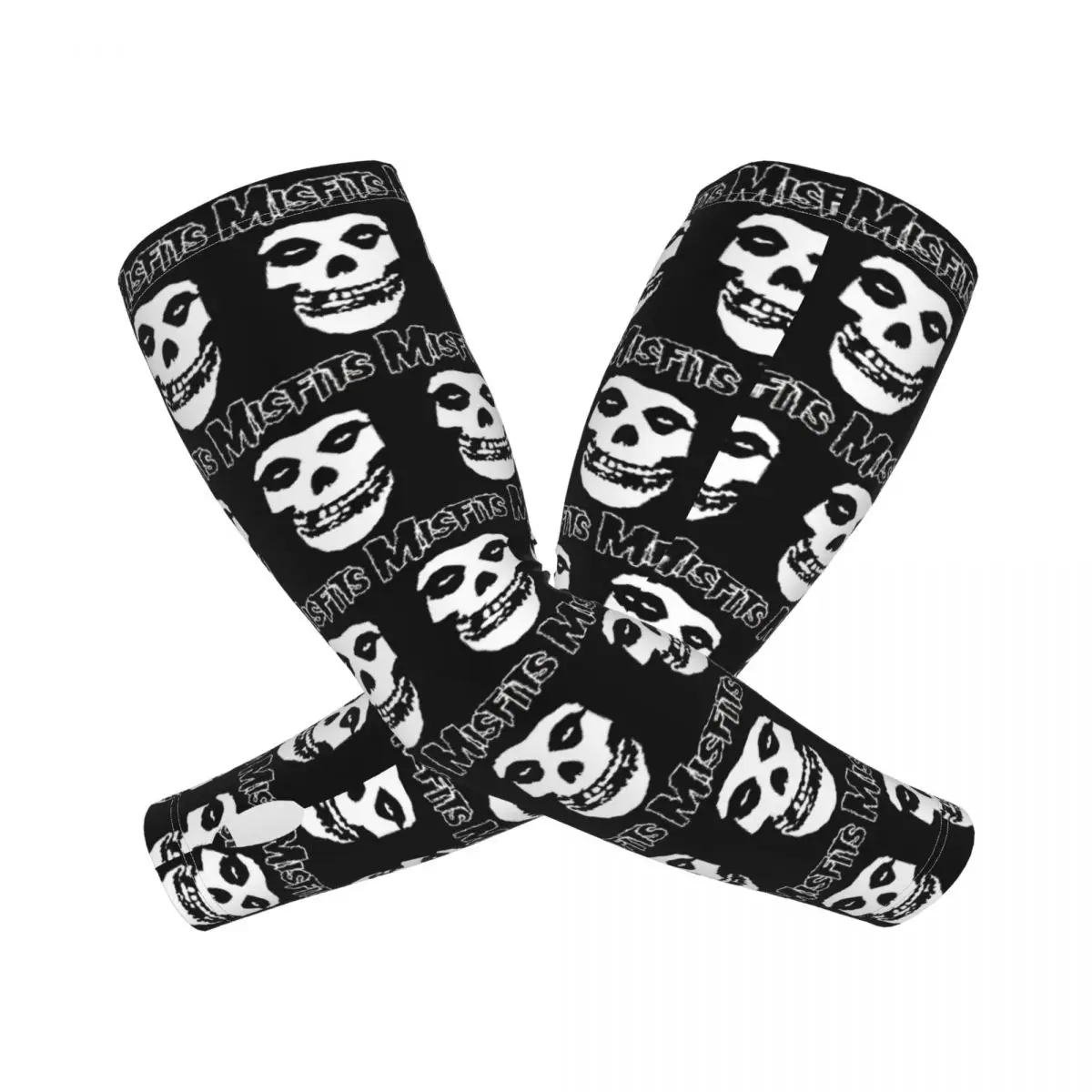 

Череп летучей мыши Misfits, череп, сетка, уличные рукава, защита от солнца и ультрафиолета, летние ледяные шелковые велосипедные татуировки, рукава