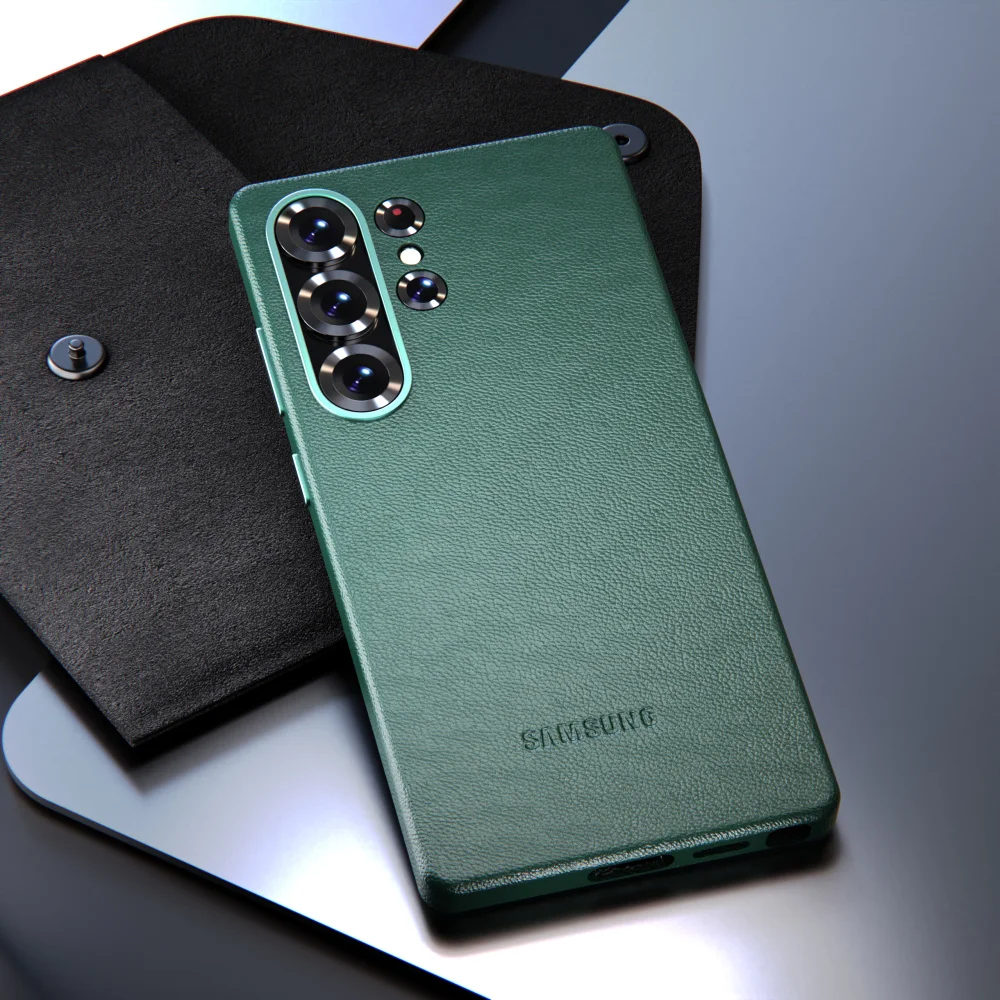 Oryginalne luksusowe skórzane etui z owczej skóry do Samsung Galaxy S25 Ultra Plus Etui na telefon Ochronna tylna pokrywa do S25Ultra S25 + — zdjęcie produktu 6