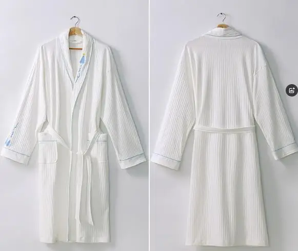 Pure Cotton Dressing Gown Women's Pajamas New Long Sleeve Autumn Winter Couple Robe Knit Sleepwear Woman Bathrobe Shower Robe