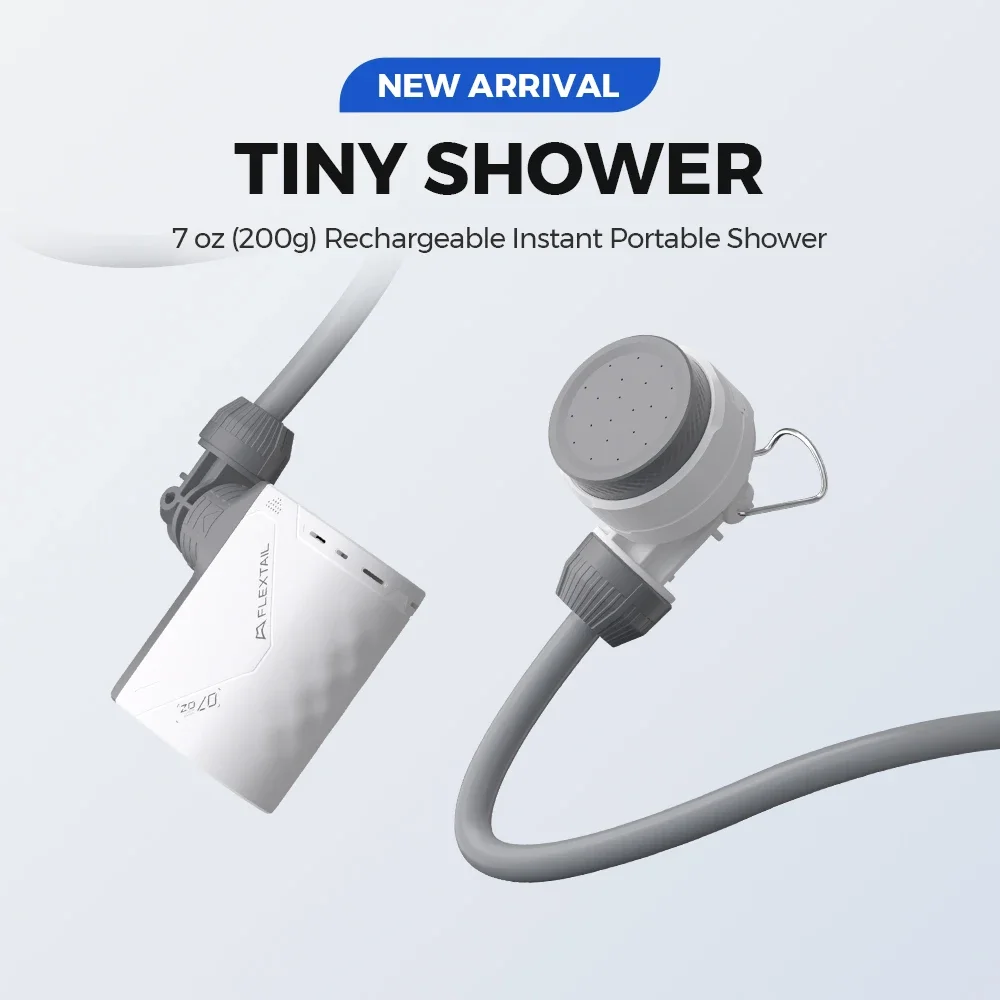 

FLEXTAIL TINY SHOWER IPX7 Waterproof Outdoor Camping Showers Electric Showers Pump，World's Smallest Instant Portable Shower