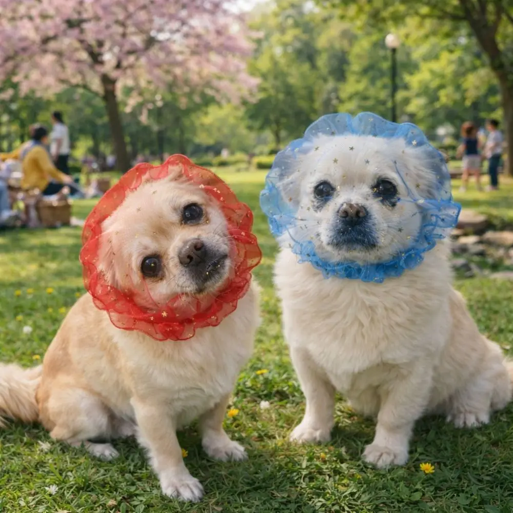 

Breathable Pet Protective Mask Comfort Adjustable Anti-Mosquito Headgear Polyester Pet Facial Protection for Small Dogs Cat