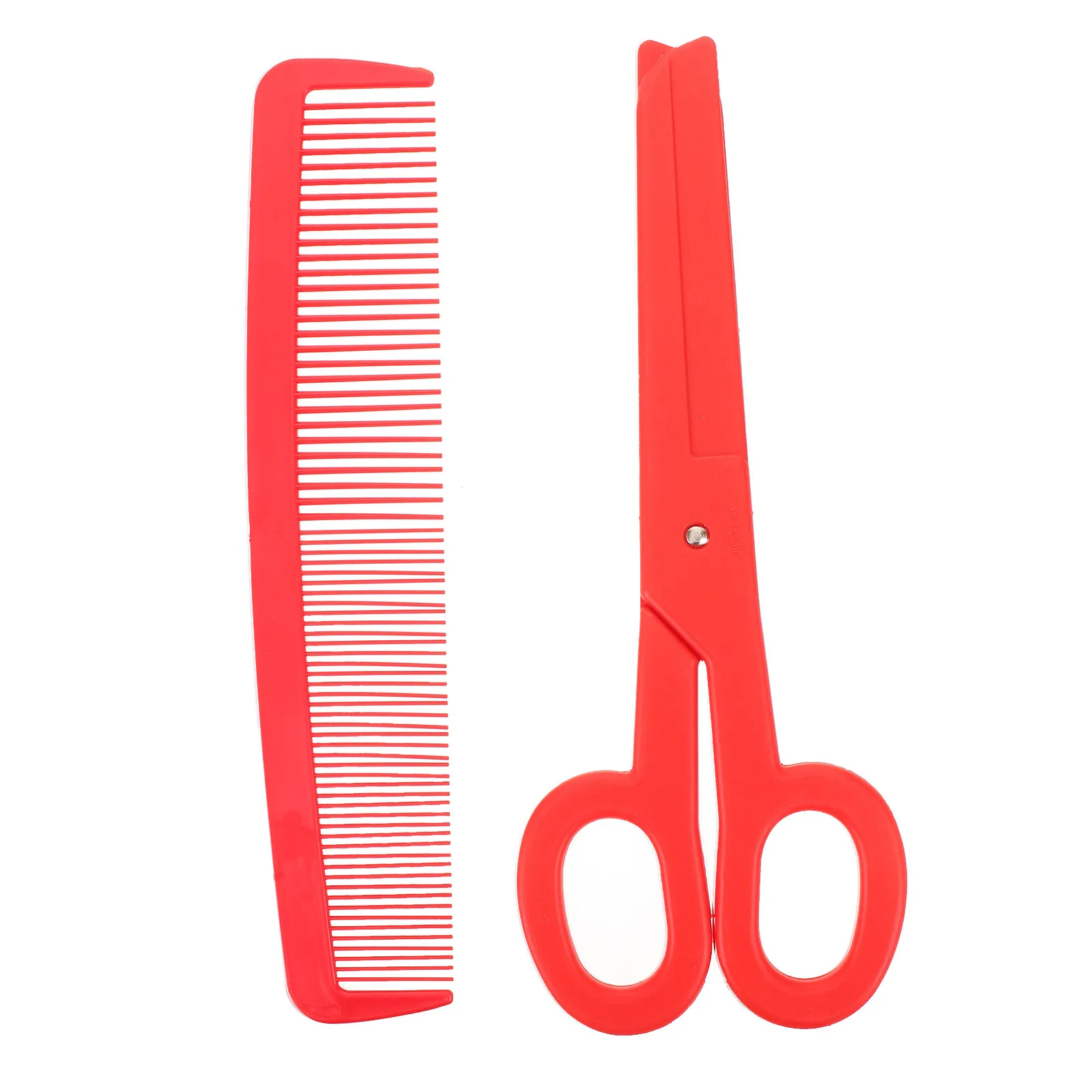 

1Set Funny Giant Clown Comb Scissor Prop Set Jumbo Plastic Carnival Circus Halloween Party Stage Cosplay Photo Booth Performance