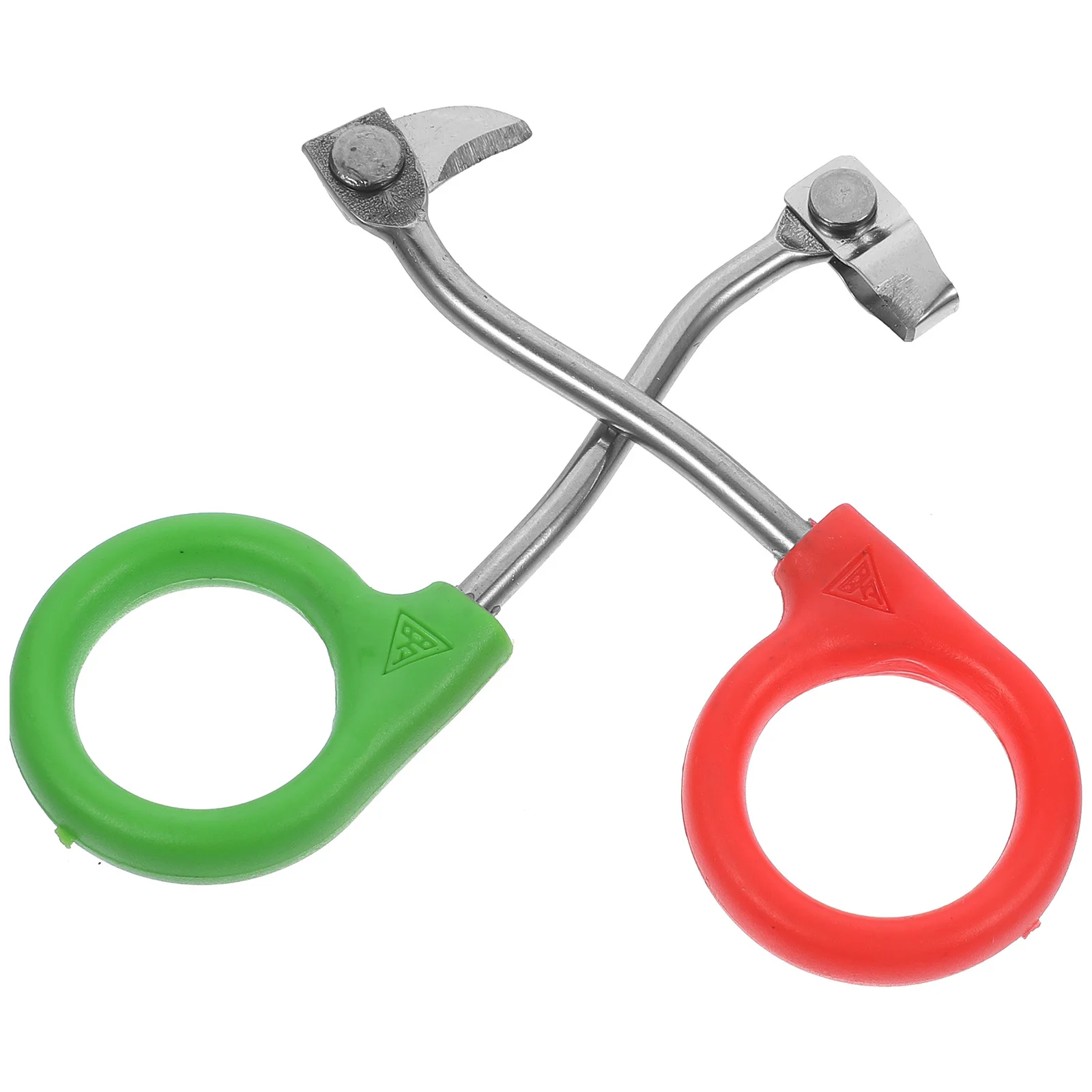 2 قطعة حلقة شجرة الفولاذ المقاوم للصدأ حديقة للفروع التشذيب نبات المشدات قطع دائم مثلث القاطع تشذيب أداة حديقة