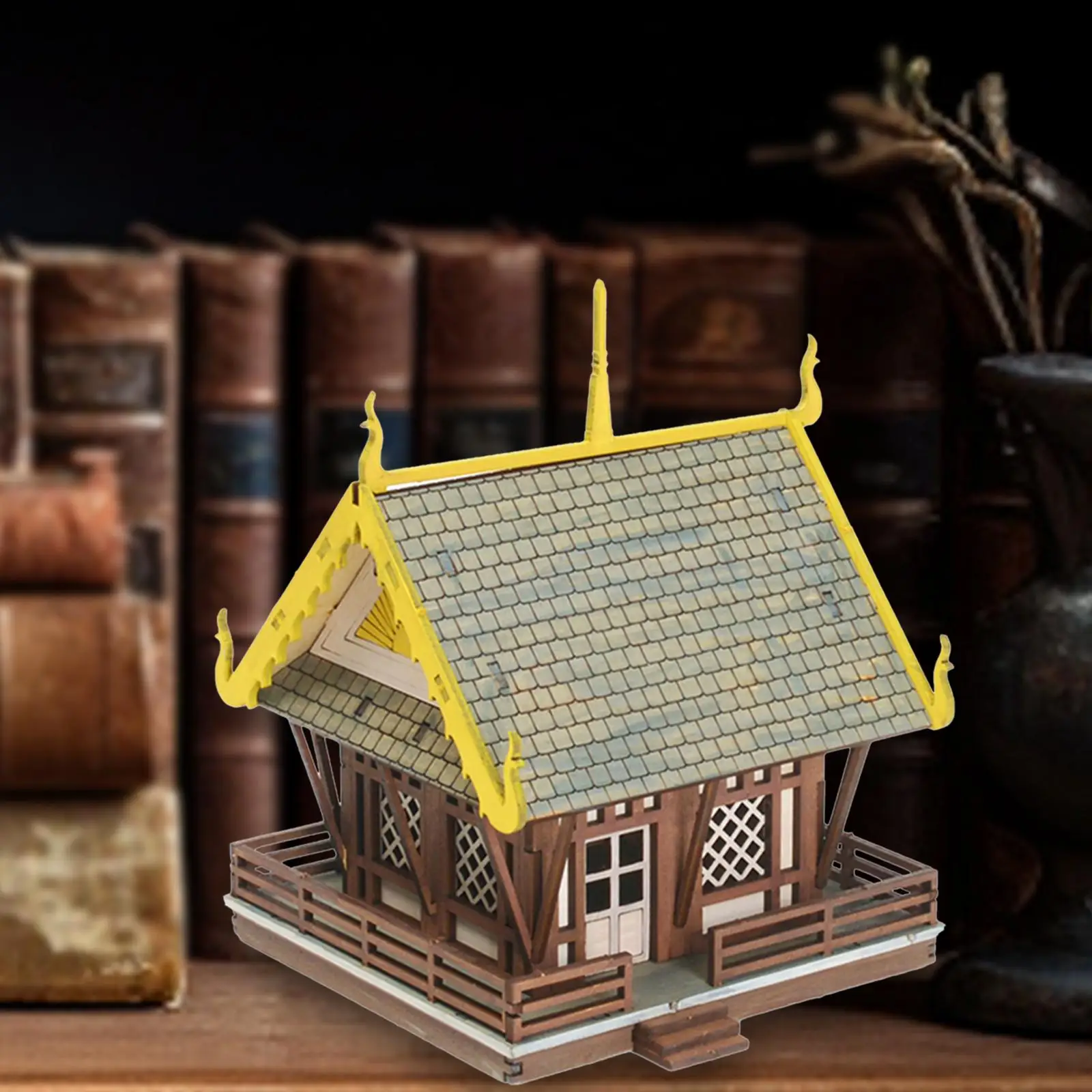 

1/72 Temple Building Kits Miniature Model House Architectural Scene DIY Assembly Architecture Building Model for Layout Scene
