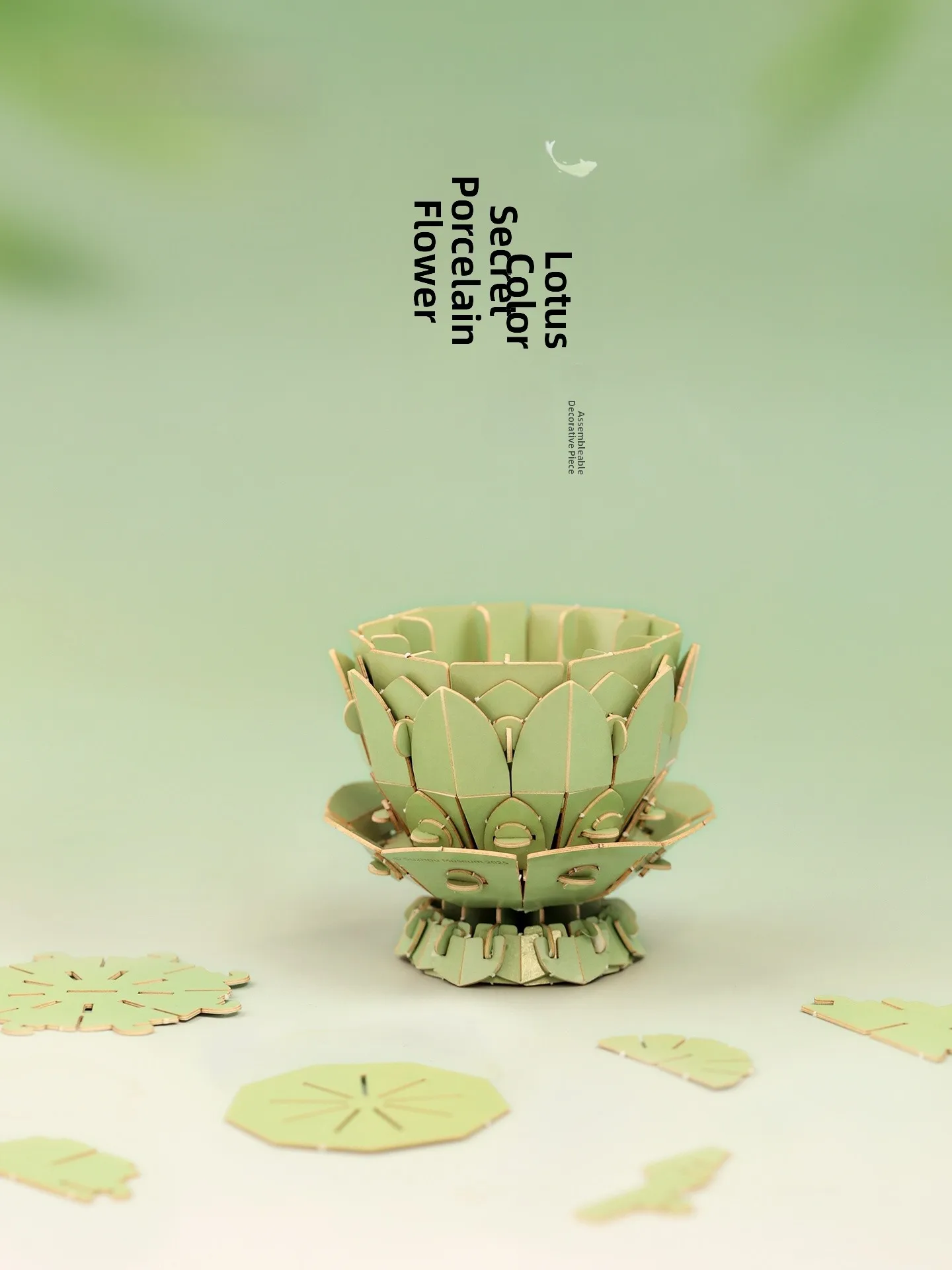 Suzhou Museum Secret Color Porcelain Lotus Bowl DIY Assembly Ornament Chinese Style Creative Gift for Children And Students