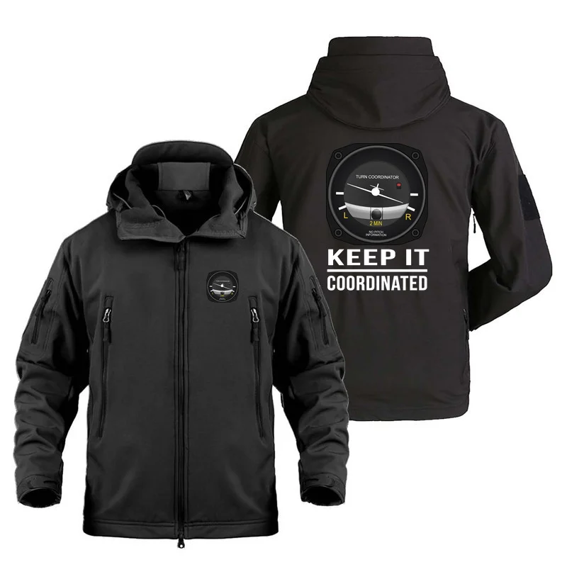 Keep It Coordinated Autumn Winter Aviation Pilots Man Coats Fleece Warm Shark Skin SoftShell Jackets for Men