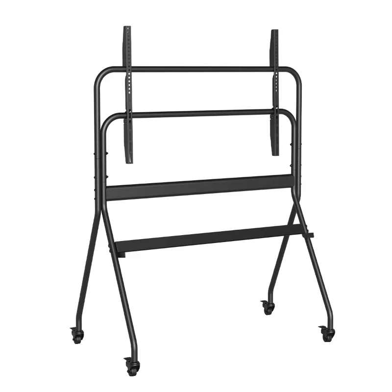 

Mobile TV cart Rolling cart with shelf Steel TV stand Wheels 90 kg Tilting
