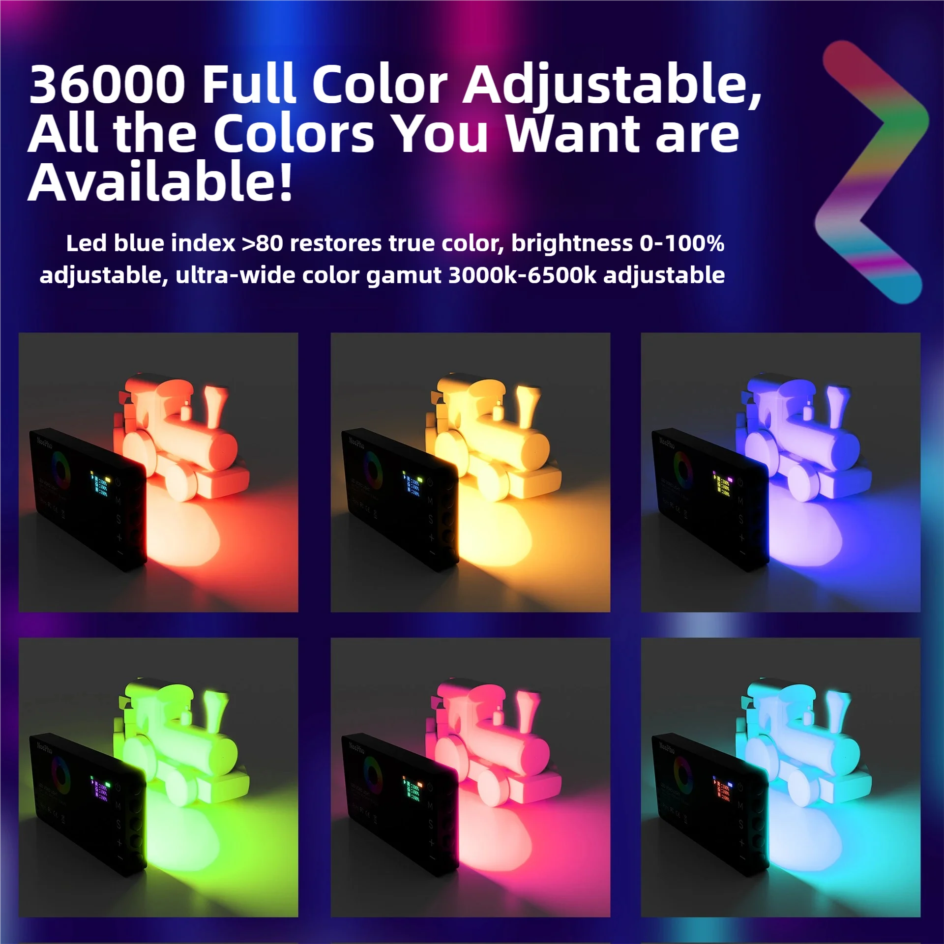 3000K-6500K Bi-Color CRI 95+ RGB LED Camera Video Light Photographic Fill Panel Pocket Lighting Full Color Lamp for YouTube Vlog