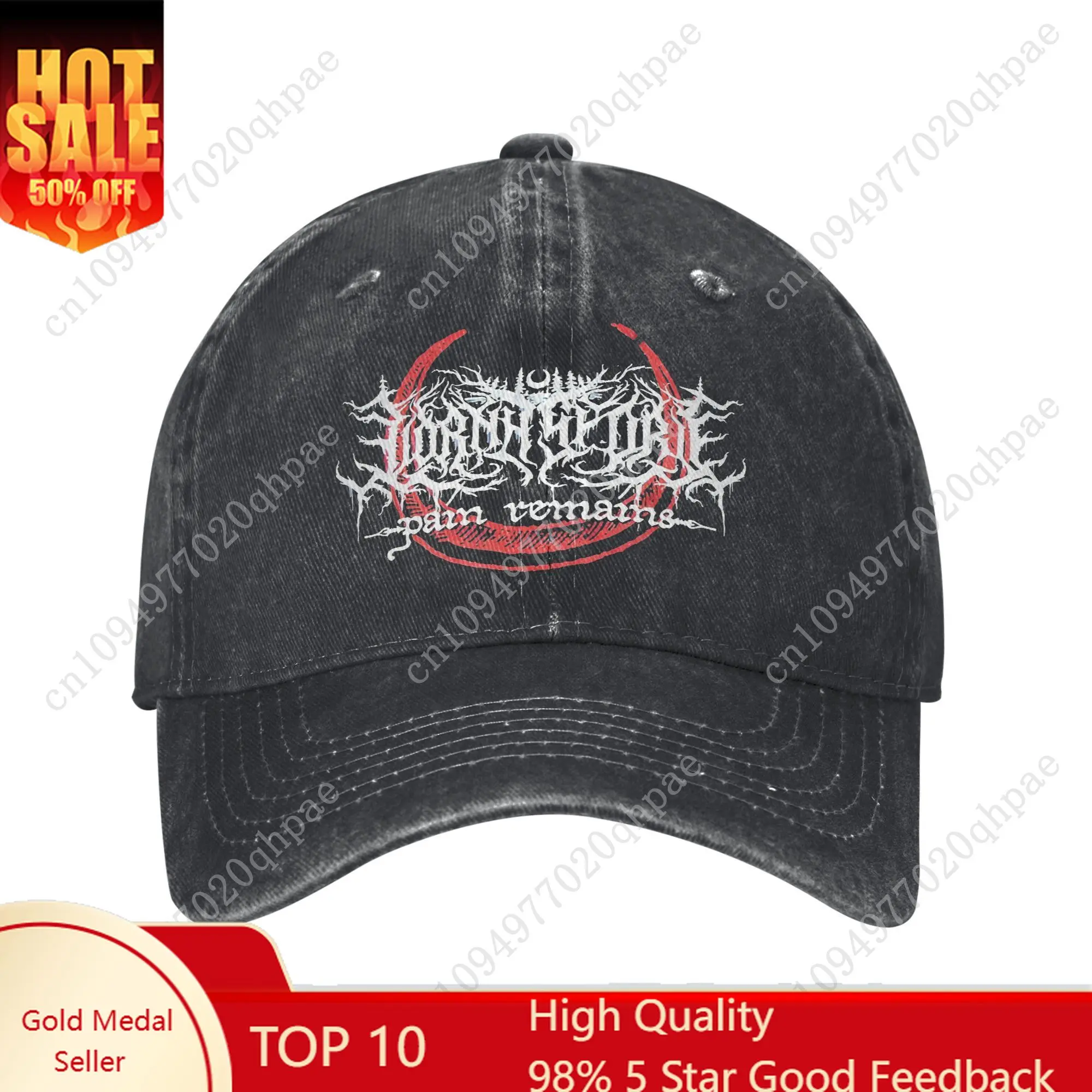 

Vintage Lorna Shore Deathcore Band Baseball Caps Men Women Distressed Denim Washed Headwear Music Outdoor Unstructured Soft Hat