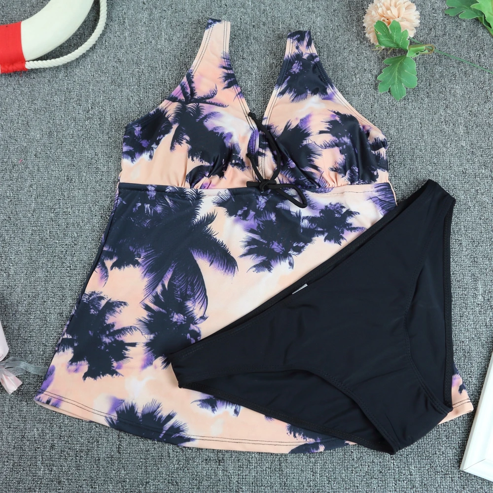 Sexy 2025 Push Up Bikini Set Floral Tankini Two Piece Swimwear Biquini Swimsuit Bikinis Brazilian Vintage Bathing Suit Beachwear