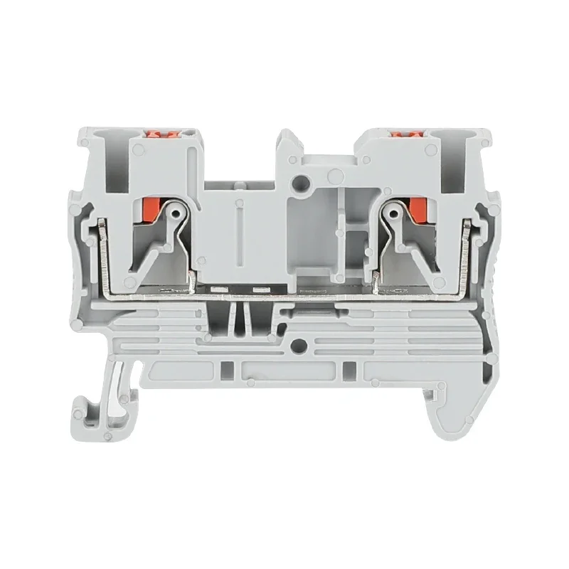 100pcs Type Fast Wiring Arrangement Connector PT2.5 Din Rail Combined Push In Spring Screwless Terminal Block