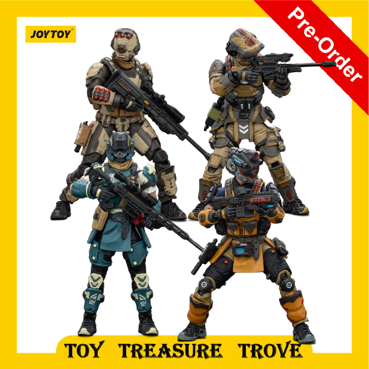 

[PRE ORDER] 1/25 JOYTOY Action Figures UNSC Sniper 4pcs Set Model Toy