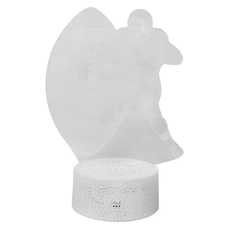 BMBY-LED Football Light 3D Visual Effects Acrylic Football Sign Lamp 16 Colors Changing Energy Saving Night Light For Kid