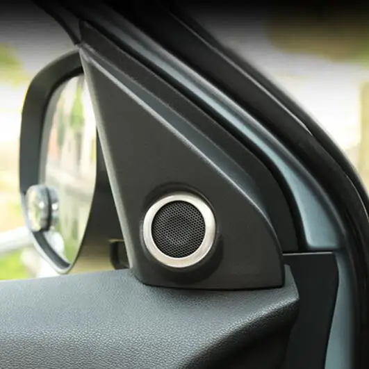 2pcs Car styling stainless steel audio speaker special Ring modified trim decoration case For MITSUBISHI Outlander ASX 2013-2016