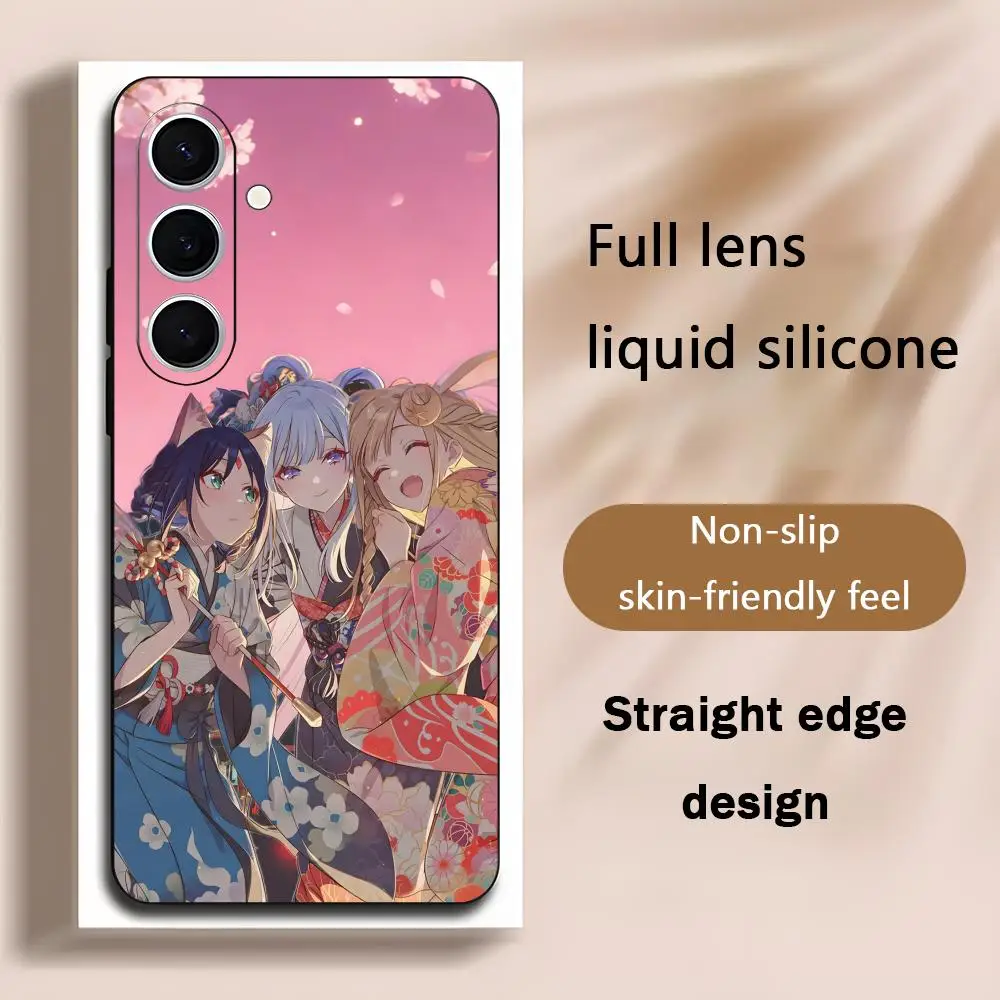 Anime Cosmic princess kaguya Phone Case For Samsung Galaxy S26 S25 S24 S23 S22 S21 Plus Ultra Note20 Soft Black
