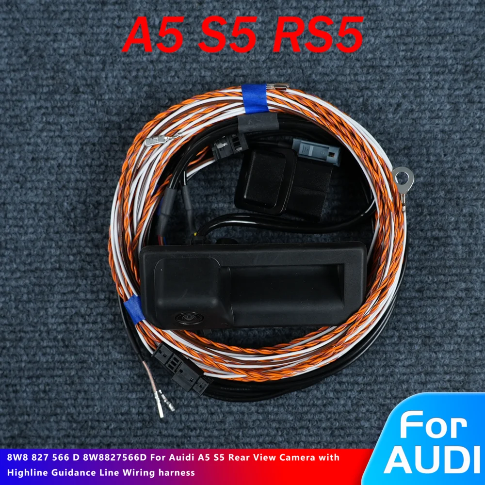 8W8 827 566 D 8W8827566D pour caméra de recul Auidi A5 S5 avec faisceau de câbles de ligne de guidage très large