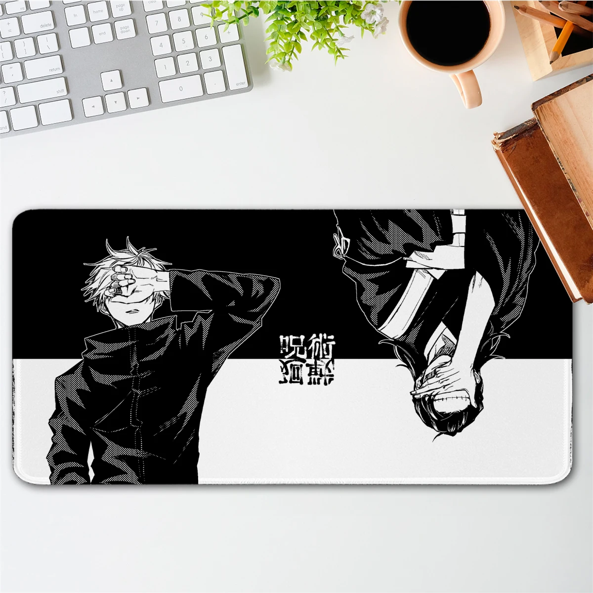 Anime Jujutsu KaisenBig Mouse Pad Gojo Satoru&Geto Suguru Gaming Mouse Pad XXL Large Desk Mat Computer Accessories Game Mousepad