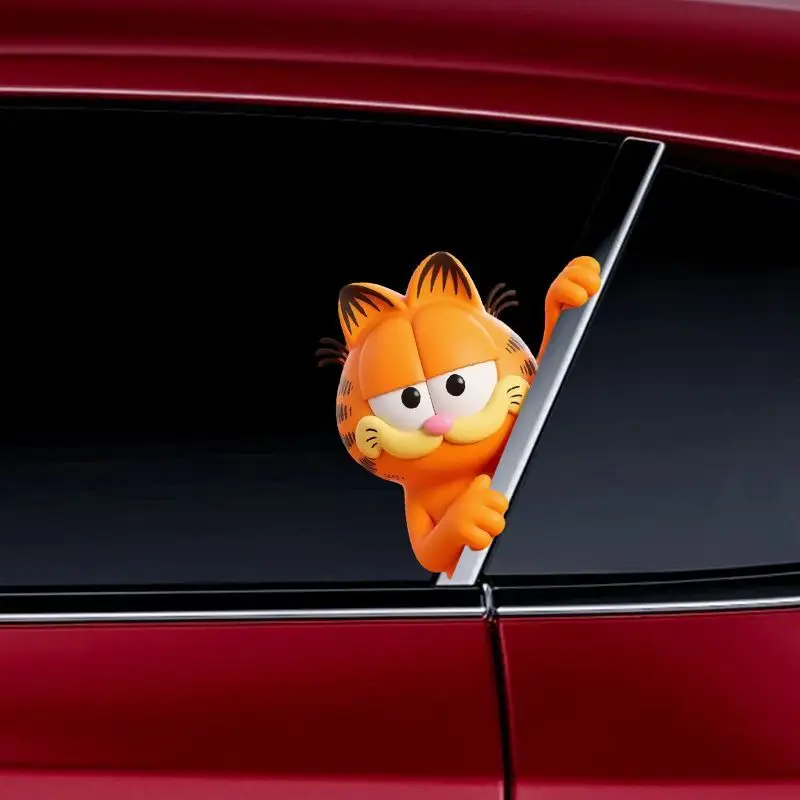Adesivos de Carro Garfield Anime: Engraçados, Fofos e Kawaii para Cobrir Arranhões e Decorar Janelas de Carros – Atacado