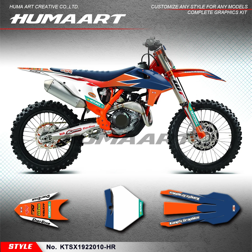 HUMAART Dirtbike Graphics Stickers Set for KTM 125 150 250 350 450 SX XC EXC XCW 19 20 21 22 23,Replacement Parts,KTSX1922010-HR