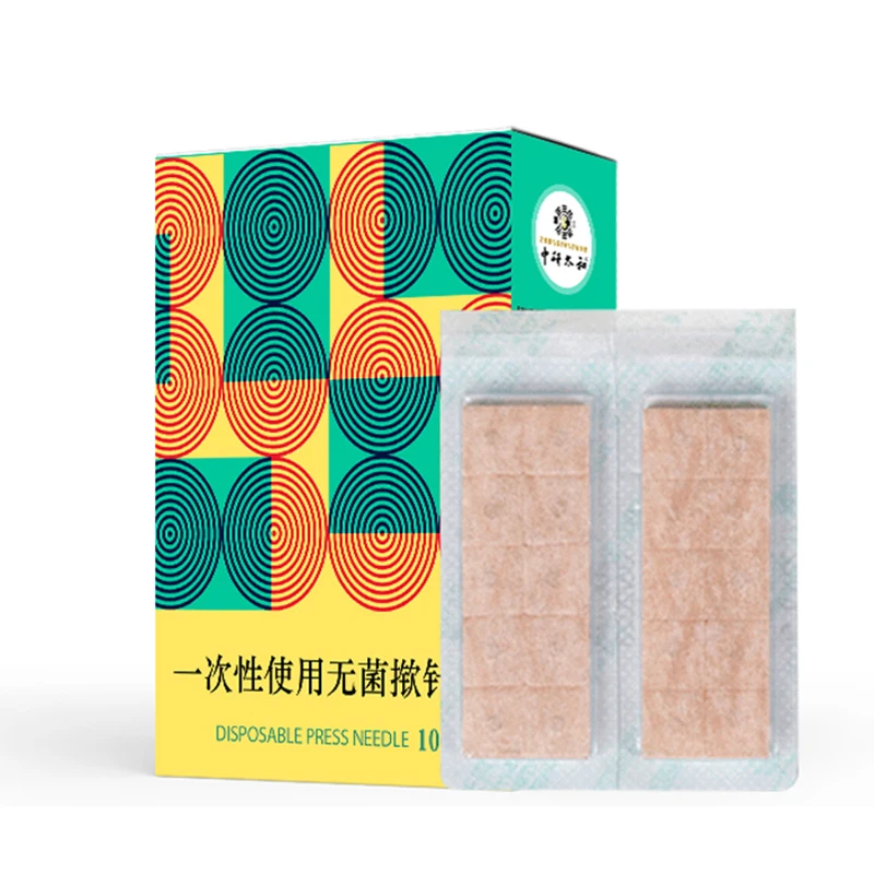 Zhongyan Taihe 100Pcs/box Disposable Acupuncture Needles Acupuncture Press Needles for Ears Skin Massage Relaxation Stickers