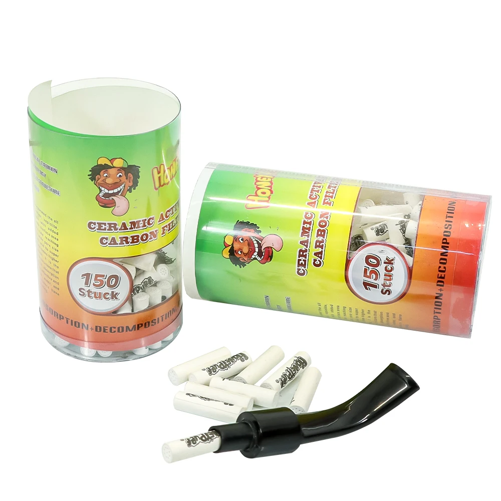 150pcs/ Box Disposable Active Charcoal Filter Tip Filter for 6MM/7MM Healthy Cigarette Holder Pipes for Smoking Accessories