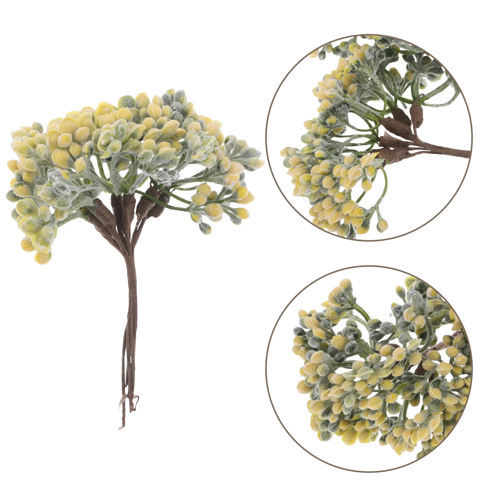 

30pcs Artificial Picks Realistic Frosty Winter Branches For Christmas Tree Decor Holiday Wreath Garland Craft Diy Faux Stems