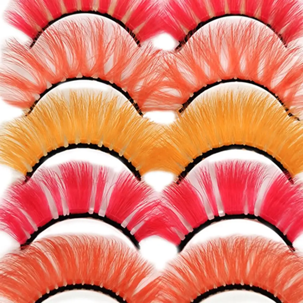 5 par sztucznych rzęs 3D, miękkie i naturalne, dla efektu dramatycznego makijażu oczu.