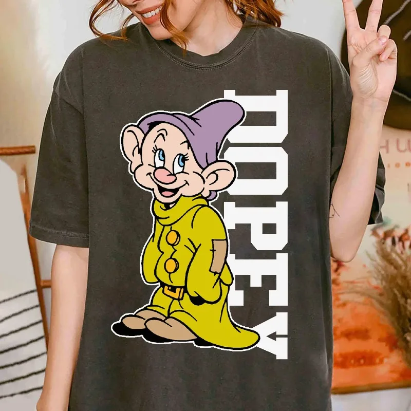 ديزني دوبي قزم أنا دوبي وجه مضحك مرحبا الناس قميص ديزني لاند الأسرة مطابقة قميص المملكة السحرية المحملة #2