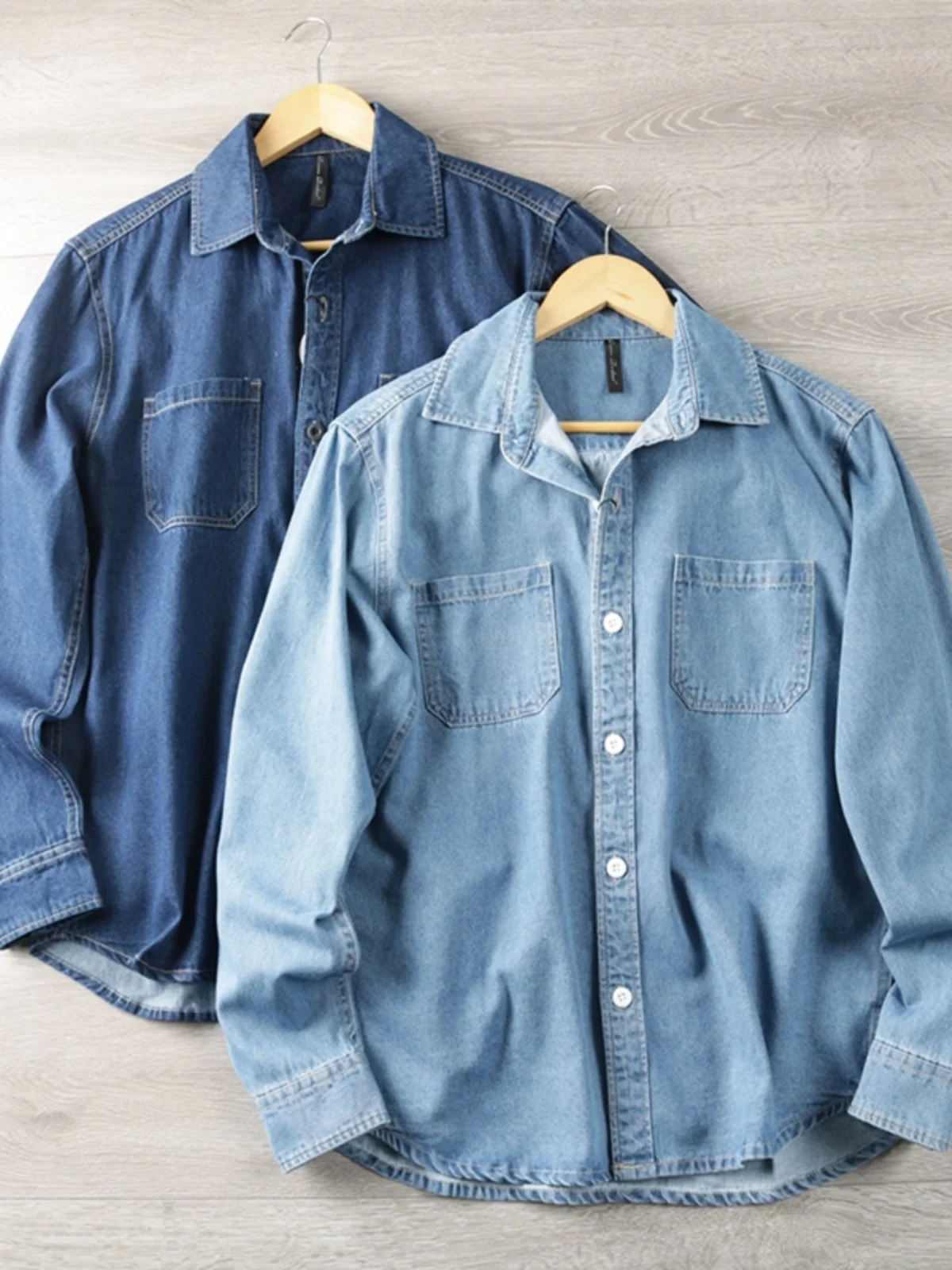 

Молодежная рабочая одежда: мужская джинсовая куртка из 100% хлопка, плотность 6 унций, весна-осень, модная верхняя одежда, приталенный крой, длинный рукав