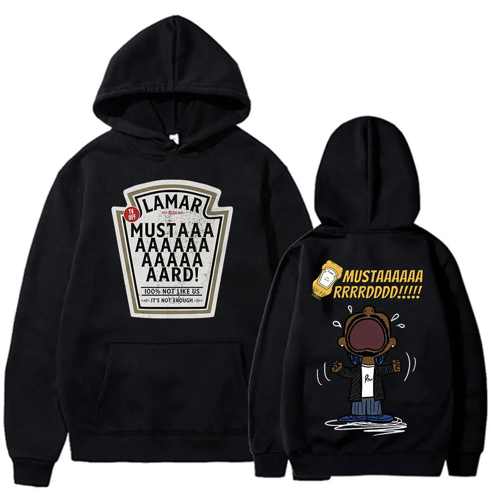 Rapper Kendrick Lamar Mustard Hoodies Men Women Clothing Popular Music Long Sleeve Hooded Sweatshirts Fleece Oversized Pullovers