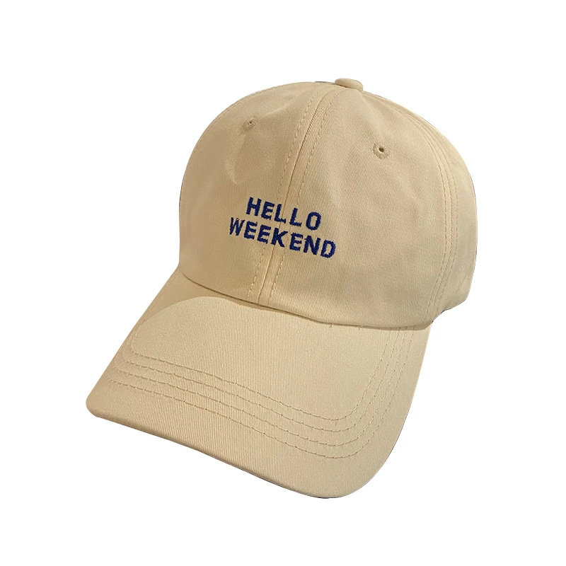 White Baseball Cap Female Spring and Summer Thin Tide Brand Niche Japanese Fashion Sunshade Letter Embroidered Peaked Cap image 5