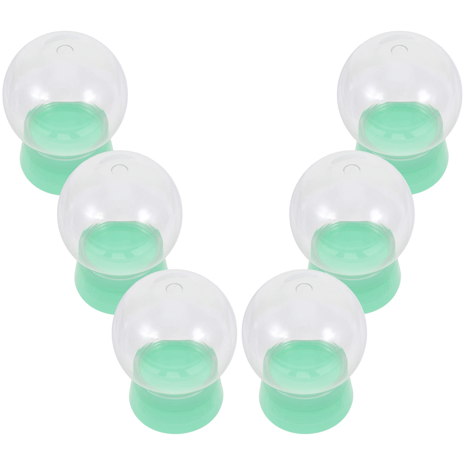 

6pcs Plastic Snow Globe Make Your Own Snow Globe Kit Snowglobes Empty Jar Diy Kit Craft Craft Decoration Fillable Parts
