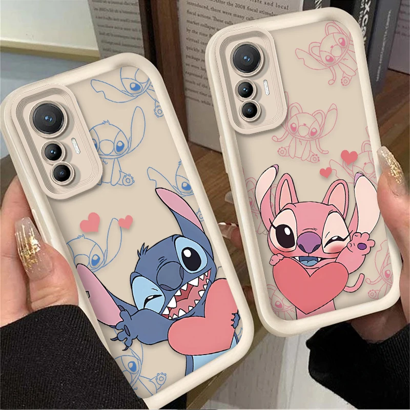 Cartoon Stitch Couple Case for Xiaomi Poco F7 F6 F5 F4 F3 M5s C65 C75 C71 X7 X6 X5 X4 GT X3 NFC M7 M6 Pro 4G 5G Soft Matte Cover