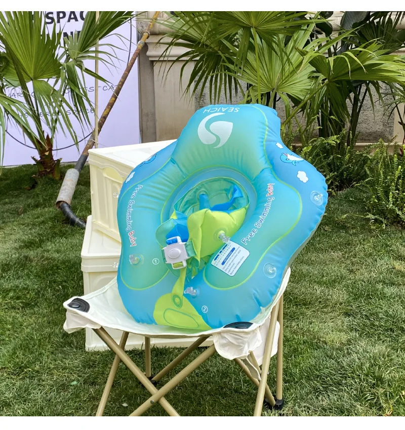 Sunscreen Awning Baby Swimming Ring Children Swimming Ring Newborn Double Air Bag Anti-rollover  Baby Swimming Float