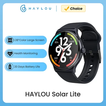 HAYLOU Solar Lite Smart Watch 100+ Exercise Modes Smartwatch Heart Rate Blood Oxygen Monitoring Sleep Stress Test Sports Watch
