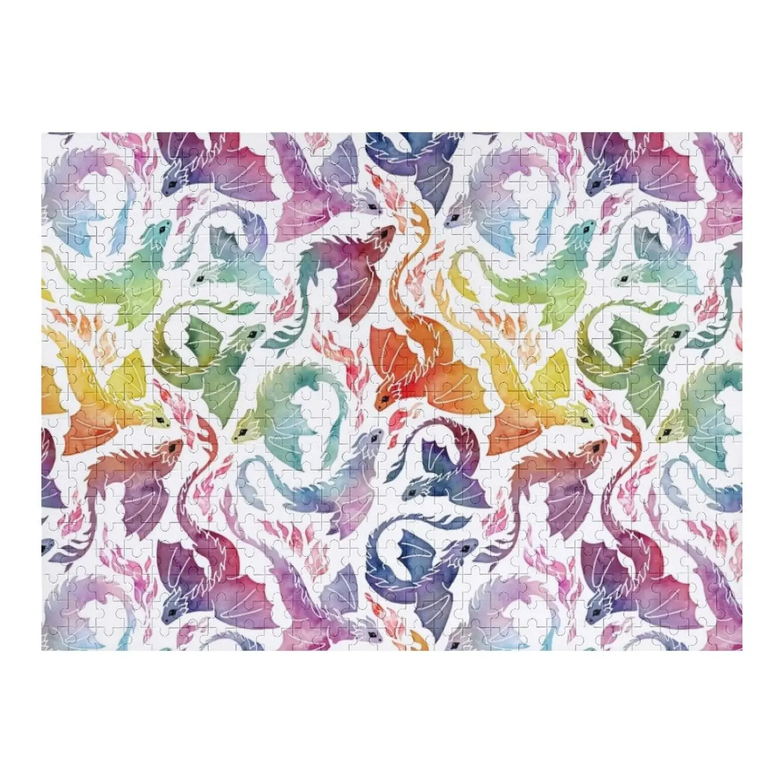 

Dragon fire rainbow Jigsaw Puzzle Customizable Gift Works Of Art Jigsaw Custom Puzzle
