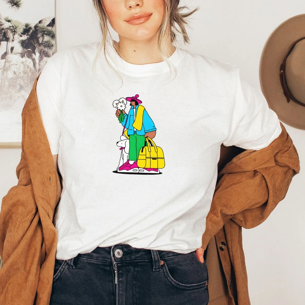 เสื้อยืดกราฟิกย้อนยุค UV-Reactive - ยิมเปลี่ยนสีสําหรับผู้หญิง Essential ศิลปะที่เปิดใช้งานด้วยแสงแดดสําหรับเส้นทาง