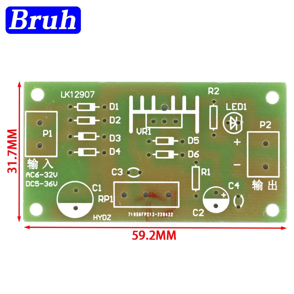 LM317 regulowany zestaw zasilaczy regulowanych ciągły regulowany zasilacz prądu stałego DIY części szkoleniowe do nauczania 1.5V-12V